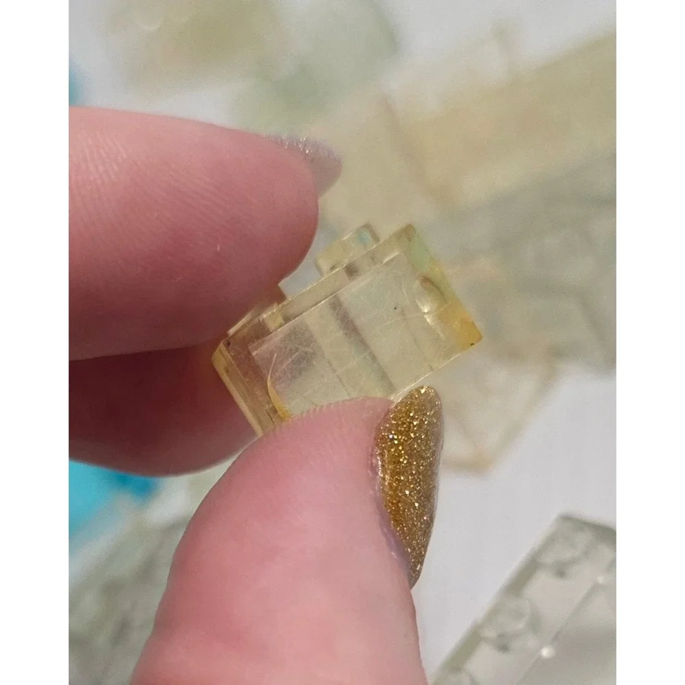 LEGO Translucent Parts Lot Clear Blue Green Yellow Mixed Pieces‎ 0.23 lb